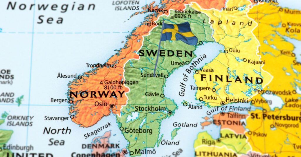 Map of Sweden