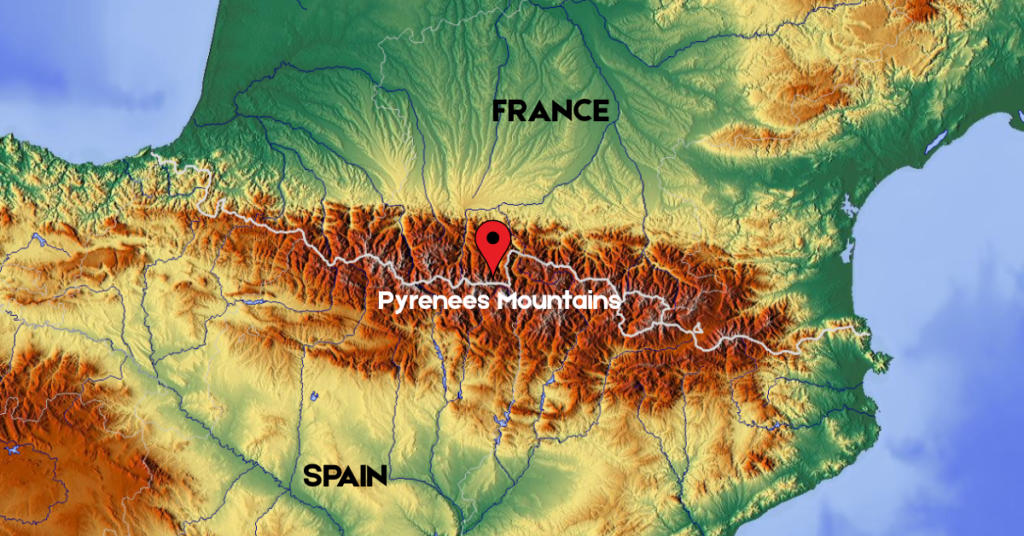 Pyrenees Mountains Map