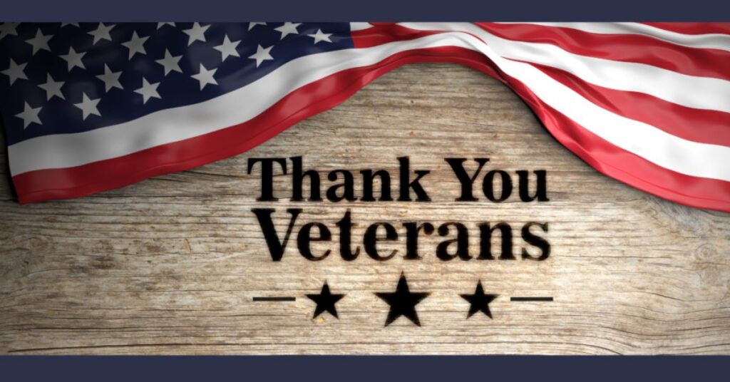 Thank you veterans sign