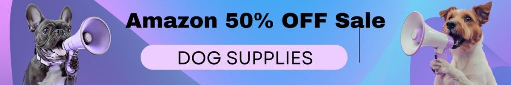 Amazon 50% off dog supplies ad
